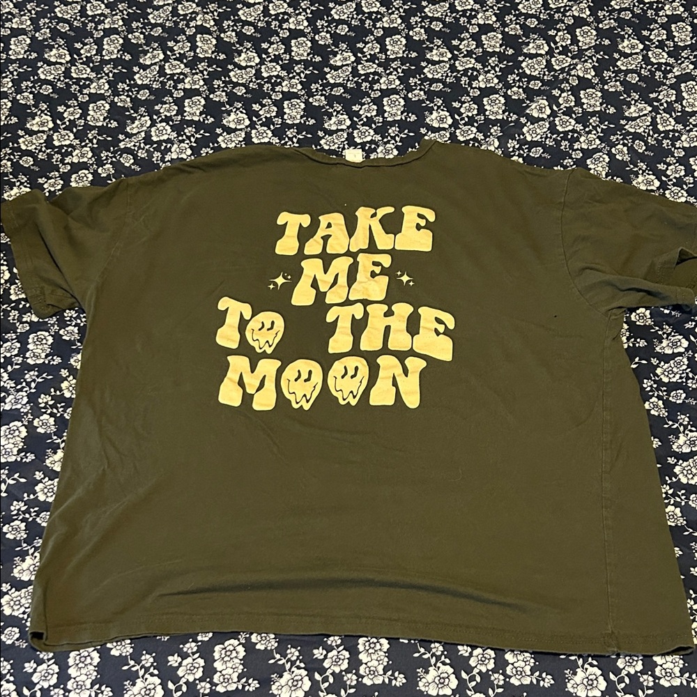 Olive Green Graphic Tee
